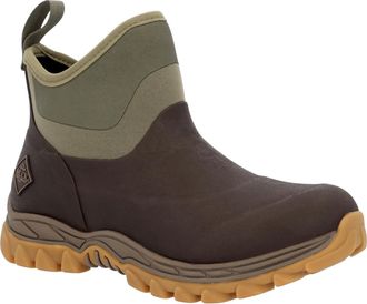The Original Muck Boot Company Womens Arctic Sport II Fleece Lined Waterproof Pull on Ankle Boot, Dark Brown, 5