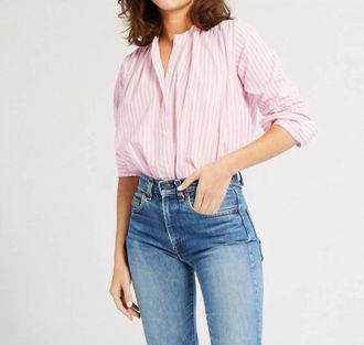 Mille Thalia Top In Bubblegum Stripe