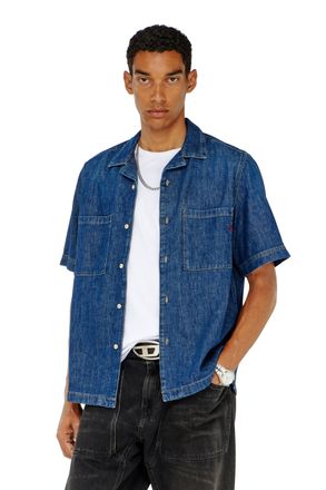 Diesel Bowling shirt in denim - Denim Shirts - Man - Blue