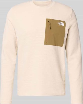 The North Face Langarmshirt mit Napoleontasche Modell KECHA in Offwhite, Gr&ouml;&szlig;e XXL