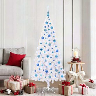 vidaXL vidaXL Albero di Natale artificiale Bianco 180 cm PVC e Acciaio