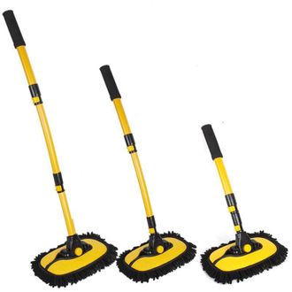 OEM Fregona Telesc&oacute;pica Para Lavado De Coches: Cepillo Con Cerdas Suaves De Chenilla Y Mango Flexible, Sin Ara&ntilde;azos, Extensible, Grueso, Mango Largo: La H