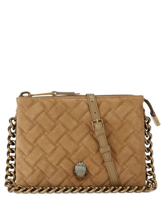 Kurt Geiger small Kensigton quilted shoulder bag - women - Suede - OS - Brown