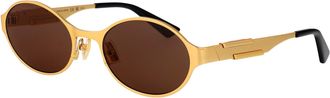 Bottega Veneta Unisex Sunglasses Bv1456s Gold Metal
