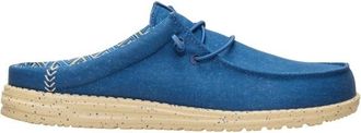 HeyDude Wally Slip Canvas Sandalen f&uuml;r Herren | blau/beige