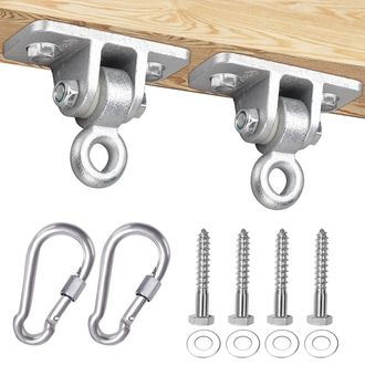 OEM Ganchos Resistentes Para Colgar Columpios De Madera, Parques Infantiles, Porches, Para Uso Interior Y Exterior, Color Plateado, Juego De 2