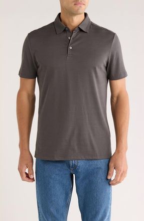 WESTZEROONE Atwood Pima Cotton Blend Jersey Polo in Iron at Nordstrom Rack, Size Large