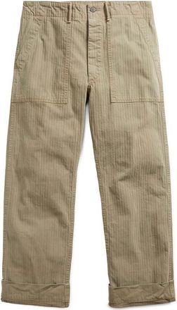 Ralph Lauren RRL Cotton Herringbone Utility Pants in Brewster Green at Nordstrom, Size 30 X 32