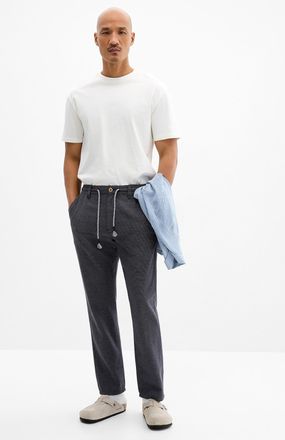 Projek Raw Mens Two-tone weft knit pant Slim fit