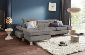 Exxpo Sofa Fashion Ecksofa »Fiji, hochwertige Detailverarbeitung im Sitz und Rücken, L-Form« bequem durch Kopf- und Armteilverstellung, wahlweise mit Bettfunktion