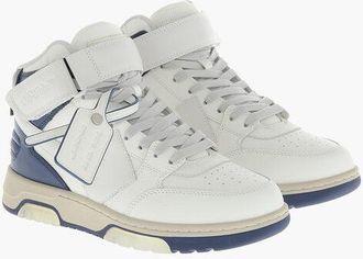 Off-white High Sneakers OUT OF OFFICE in Hammered Leather size 41