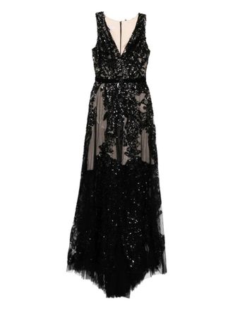 Saiid Kobeisy Embroidered Long Dress