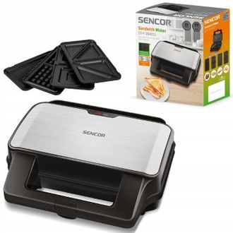 Sencor Sandwichera Ssm 9940ss 4 En 1 Con Tacto Fr&iacute;o, 700 W