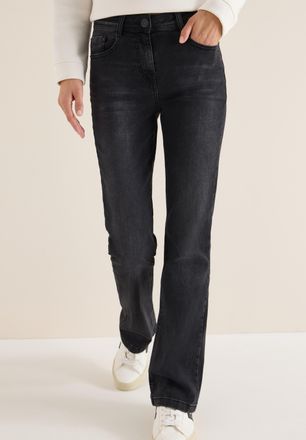 Cecil Bootcut-Jeans CECIL Style Toronto, Damen, Gr. 25, L&auml;nge 32, schwarz washed, Denim/Jeans, Obermaterial: 72% Baumwolle, 26% Polyester, 2% Elasthan. Futt