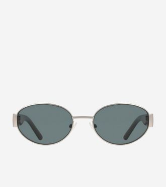 Cole Haan Womens Luxe Oval Sunglasses - Grey