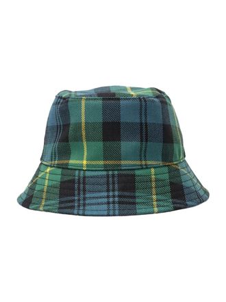 Alberta Ferretti A36015726-1387 Wool Tartan Bucket Hat - Green