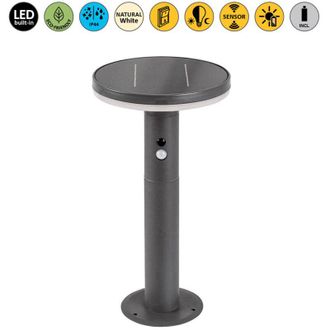 Rabalux Lampada solare da giardino con sensore di movimento 10W Alaska LED antracite 77018 Rabalux