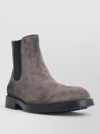 Tod's chelsea suede leather ankle boots