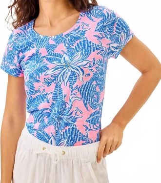 Lilly Pulitzer Etta Scoop-Neck Top In Conch Shell Pink Up Scale