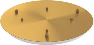 Top-Light Rosone Tondo Metallo Ottone Satinato 3 Fori D40Cm