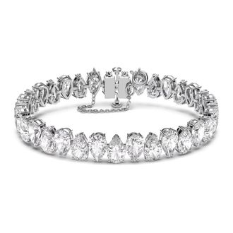 Swarovski Druppelvormige Witte Armband - Dames - Armbanden - Grijs - ONE Size - Accessoires