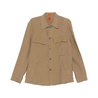 Barena Light Jackets, male, Green, Size: XL Ravel Marte Overshirt