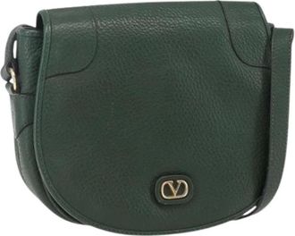 Valentino Pre-owned Cross Body Bags, female, Green, Size: ONE SIZE Pre-owned Leather Shoulder Bag