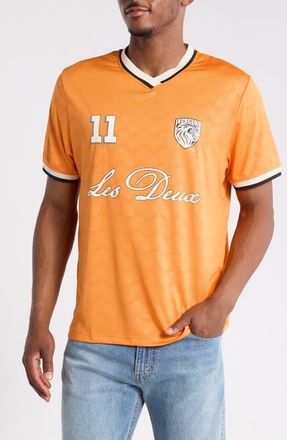 Les Deux The Netherlands Football Jersey in Orange Peel at Nordstrom, Size X-Large