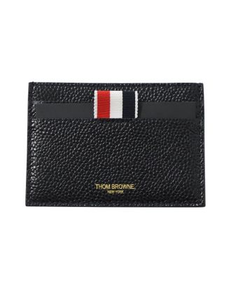 Thom Browne Kaarthouder van Thom Browne met vak voor bankbiljetten in zwart leer