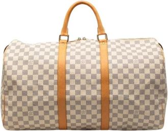 Louis Vuitton Pre-owned Weekend Bags, female, White, Size: ONE SIZE Pre-owned Keepall 50
