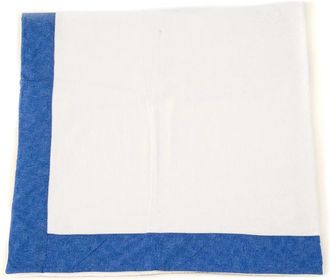 Kiton Bicolored strandhanddoek met contrastbies - Heren - Handdoeken - Wit - ONE Size - Katoen - Home