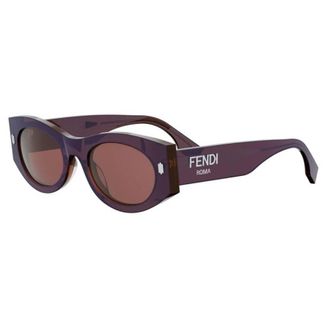 Fendi Bordeaux Oval Ladies Sunglasses FE40125F 68S 53