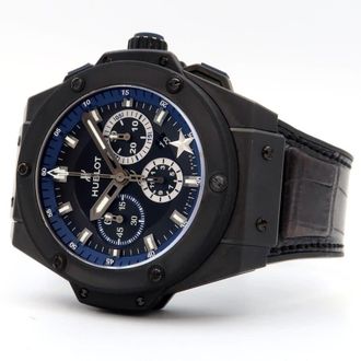 Hublot Pre-owned Hublot King Power Dallas Cowboys Chronograph Automatic Black Dial Mens Watch 703.CI.1179.LR.DCW14