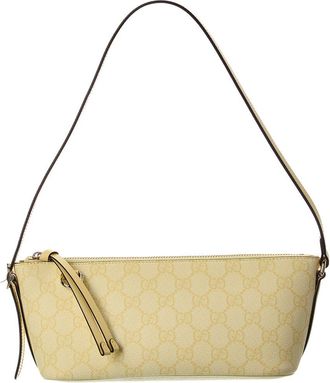 Gucci Gg Emblem Small Gg Supreme Canvas & Leather Shoulder Bag
