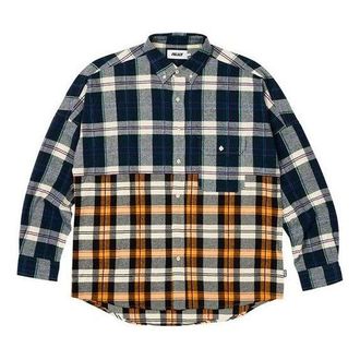 Palace Checkmate Drop Shoulder Shirt Navy P25SHT020