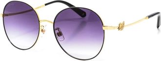 Swarovski Ronde Metalen Zonnebril - Dames - Zonnebrillen - Geel - ONE Size - Accessoires