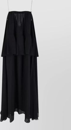 Chlo&eacute; knee length dress gold chain straps