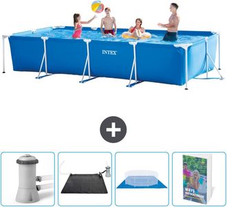 Intex Piscina Con Estructura Rectangular - 450x220x84 Cm - 7-piezas Scb126