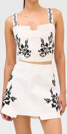 Allison Colette Tank In Ivory/black