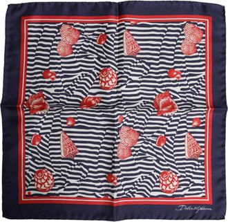 Dolce & Gabbana Multicolor Schelpen Vierkante Mannen Foulard Sjaal