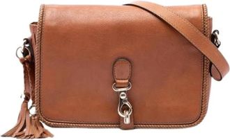 Gucci Pre-owned Marrakech Crossbody Bag - Dames - Vintage Schoudertas - Bruin - ONE Size - Leer - Vintage