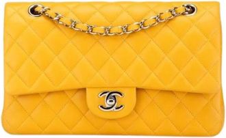 Chanel Pre-owned Vintage Schoudertas - Dames - Vintage Schoudertas - Geel - ONE Size - Leer - Vintage