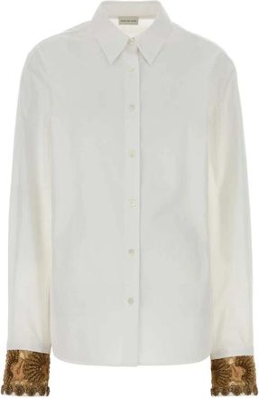 Dries Van Noten Chloris Shirt - Dames - Overhemden - Wit - S - Katoen - Overhemden