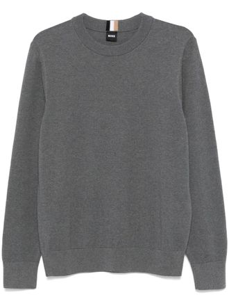 BOSS Sweater met ronde hals - Grijs