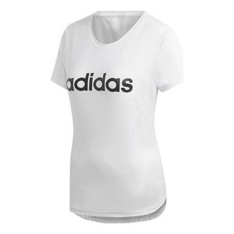 adidas (WMNS) adidas Design 2 Move Logo T-Shirt Asia Sizing White Black DU2080