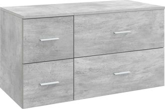 vidaXL Juego De Muebles De Ba&ntilde;o 2 Uds. Gris Hormig&oacute;n Vidaxl