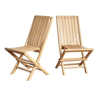 Wanda Collection Juego de 2 sillas plegables de teca