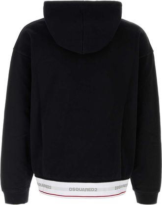 Dsquared2 Mens Black Cotton Oversize Sweatshirt Exterior: T-Shirt T-shirts And Polos