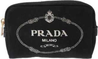 Prada Black Canvas Pouch (Pre-Owned)