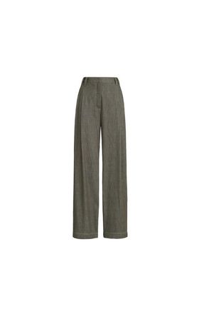 Brunello Cucinelli Wide Smart trousers in Olive at Nordstrom, Size 46 It